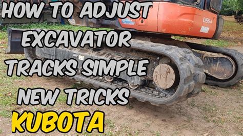 kubota mini excavator track adjustment|kubota excavator track settings.